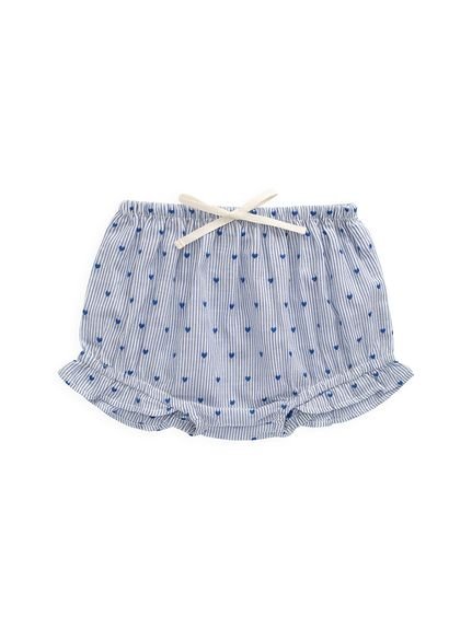 【ベビー】ハートプリントブルマ Stripe Indigo（60～90cm）