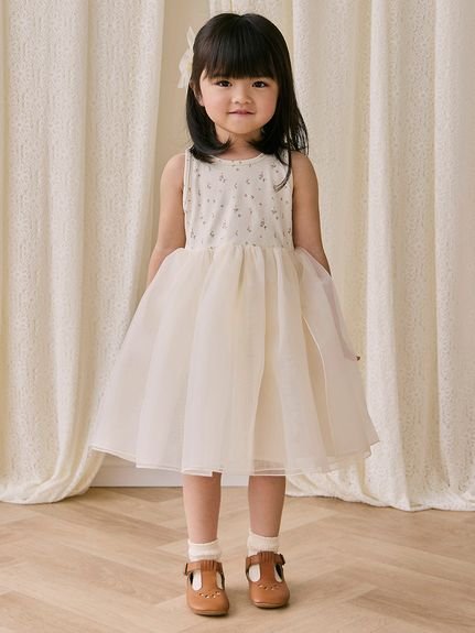 【ベビー＆キッズ】オーガンジーワンピース Dina Antique（80～120cm）