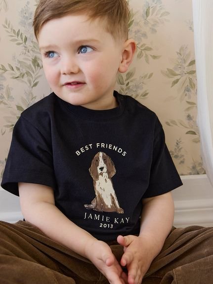 【ベビー＆キッズ】プリントTシャツ Best Friends／オーガニックコットン（70～100cm）