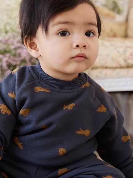 【ベビー＆キッズ】スウェットプルオーバー Playful Milo Captain／オーガニックコットン（80～100cm）