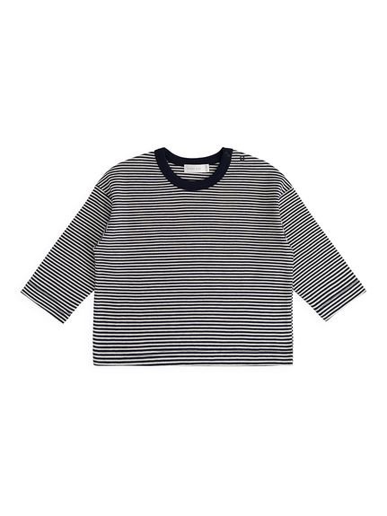 【ベビー＆キッズ】ボーダーロンＴ Petite Stripe Cloud／オーガニックコットン（70～100cm）
