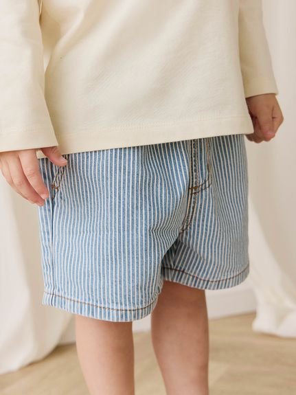 【ベビー＆キッズ】ヒッコリーショートパンツHoliday Stripe（70～120cm）